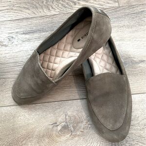 Birdies Olive green Suede Women's Loafers